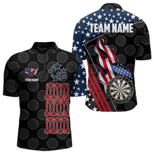 Load image into Gallery viewer, Personalized American Flag Dartboard Waving Men Darts Shirts Custom Patriotic Darts Team Jerseys TDM3403
