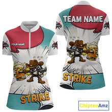 Load image into Gallery viewer, Funny Beer 8 Ball Pool Billiard Shirt For Women Custom Billiard Team Jersey Polo &amp; 1/4 Zip TDM6052