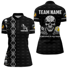 Load image into Gallery viewer, Billiard Skull 8 Ball &amp; 9 Ball It Worked In My Head Custom Women Billiard Shirt Funny Billiard Jersey TDM3195