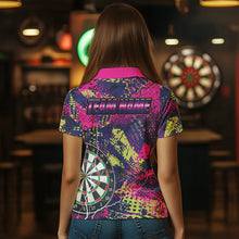 Load image into Gallery viewer, Grunge Colorful Lightning Darts Shirts For Women Custom Funny Dart Jersey TDM3543