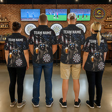 Load image into Gallery viewer, Funny Raccoon Grunge American Flag Darts Shirt For Men Custom Darts Jersey Team Polo &amp; 1/4 Zip TDM6483