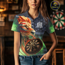 Load image into Gallery viewer, Personalized American Flag Lion Dart Shirts For Women Custom Grunge Patriotic Darts Team Jerseys TDM4170