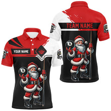 Load image into Gallery viewer, Black And Red Santa Christmas Billiard Shirts For Men Custom Funny Xmas Billiard Jerseys Outfit TDM2966