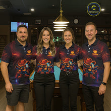 Load image into Gallery viewer, Funny Neon 8 Ball Billiard Shirt For Men Custom Pool Team Shirt, Billiard Jersey Polo &amp; 1/4 Zip TDM5446