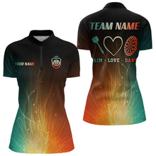Load image into Gallery viewer, Custom Rainbow Aim Love Dart Shirt With Pocket Option For Women, Dart Jersey TDM3713