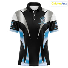 Load image into Gallery viewer, Personalized Crown Darts Shirt For Men Custom Darts Tournament Jersey Team Polo &amp; 1/4 Zip |Blue TDM6316