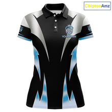 Load image into Gallery viewer, Personalized Crown Darts Shirt For Women Custom Darts Tournament Jersey Team Polo &amp; 1/4 Zip |Blue TDM6316
