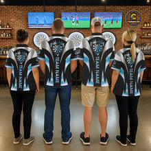 Load image into Gallery viewer, Personalized Crown Darts Shirt For Women Custom Darts Tournament Jersey Team Polo &amp; 1/4 Zip |Blue TDM6316