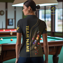Load image into Gallery viewer, Funny DNA Wine Billiard Shirt For Women Custom Pool Team Shirts, Billiard Jersey Polo &amp; Zip |Yellow TDM5193