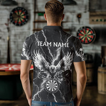 Load image into Gallery viewer, Personalized Black White Darts Arrow Thunder Lightning Dart Shirt For Men Custom Eagle Dart Jerseys TDM3730