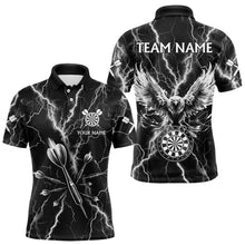 Load image into Gallery viewer, Personalized Black White Darts Arrow Thunder Lightning Dart Shirt For Men Custom Eagle Dart Jerseys TDM3730
