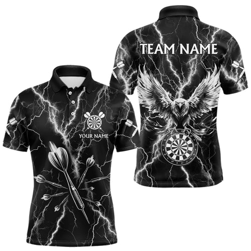 Personalized Black White Darts Arrow Thunder Lightning Dart Shirt For Men Custom Eagle Dart Jerseys TDM3730
