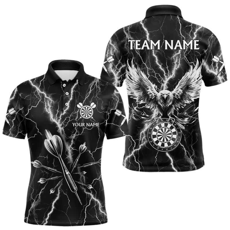 Personalized Black White Darts Arrow Thunder Lightning Dart Shirt For Men Custom Eagle Dart Jerseys TDM3730