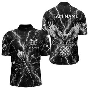 Personalized Black White Darts Arrow Thunder Lightning Dart Shirt For Men Custom Eagle Dart Jerseys TDM3730
