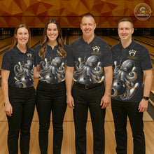 Load image into Gallery viewer, Personalized Funny Octopus Bowling Jersey For Men Custom Bowling Team Shirts Polo &amp; Quarter Zip TDM6518