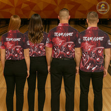 Load image into Gallery viewer, Funny Red Grim Reaper Galaxy Bowling Shirt For Men Custom Bowling Team Jersey Polo &amp; 1/4 Zip TDM6078