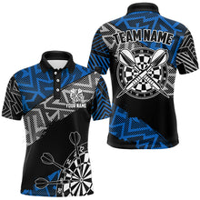 Load image into Gallery viewer, Custom Darts Shirts For Men Personalized Zig-Zag Pattern Dart Jerseys, Cool Dart Shirts |Blue TDM3445