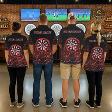 Load image into Gallery viewer, Black And Red Custom Light Darts Polo &amp; Quarter Zip For Women, Darts Jersey Team Outfit TDM5945