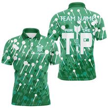 Load image into Gallery viewer, Aim The Tip Arrow Pattern Custom Dart Shirts For Men, Funny Dart Team Shirts Dart Jerseys | Green TDM3248