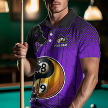 Load image into Gallery viewer, Funny Ying And Yang Eyes Of Wolf Billiard Shirts For Men Custom 8 &amp; 9 Ball Billiard Jerseys |Purple TDM3598