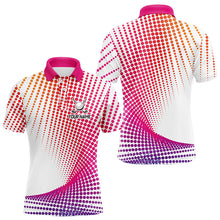 Load image into Gallery viewer, Personalized Pink Geometric Men Golf Shirt Short Sleeve Polo Shirts Men Golf Tops, Golfing Gifts TDM3257