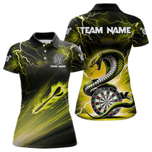 Load image into Gallery viewer, Thunder Lightning Custom Cobra Snake Yellow Women Dart Shirts Best Dart Jerseys Dart Team Shirts TDM3605