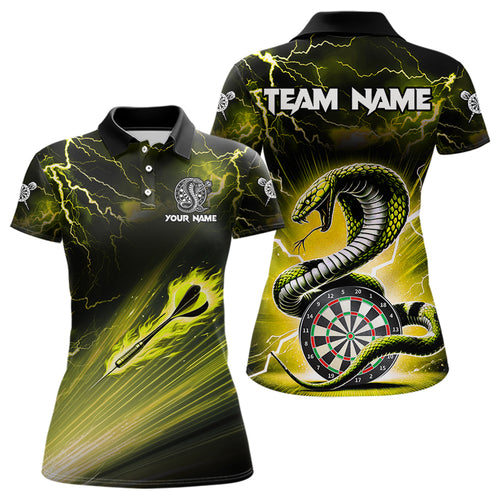 Thunder Lightning Custom Cobra Snake Yellow Women Dart Shirts Best Dart Jerseys Dart Team Shirts TDM3605