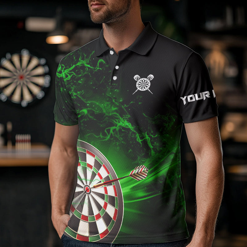 Custom Green Lightning Eagle Dart Shirt For Men, Dart Jersey Pocket Option TDM3763