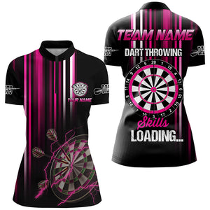 Darts Throwing Skills Loading Custom Pink Darts Shirts For Women Custom Funny Darts Apparel Jerseys TDM2278