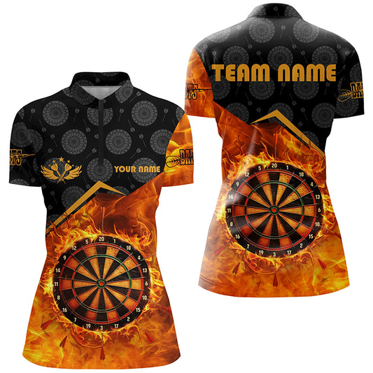 Personalized Darts Fire Flame 3D Printed Women Darts Shirts Custom Darts Board Jerseys Attire TDM1862