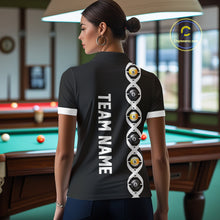 Load image into Gallery viewer, DNA Billiard 8 Ball &amp; 9 Ball Shirts For Women Custom Funny Pool Jerseys Team Polo &amp; 1/4 Zip |White TDM4392