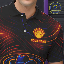 Load image into Gallery viewer, Funny Neon Tornado Pin Bowling Shirt For Men Custom Bowling Team Jersey Polo &amp; 1/4 Zip TDM6148