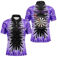 Load image into Gallery viewer, Personalized Darts Board Purple Icy 3D Printed Men Dart Shirts Custom Cool Dart Jerseys For Team TDM3482