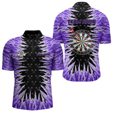 Load image into Gallery viewer, Personalized Darts Board Purple Icy 3D Printed Men Dart Shirts Custom Cool Dart Jerseys For Team TDM3482