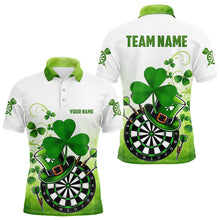 Load image into Gallery viewer, Green Luckiest Shamrock 3D Dartboard Men Dart Shirts Custom St Patrick Day Dart Shirts Team Jerseys TDM3625
