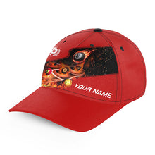 Load image into Gallery viewer, Personalized Master Billiard Balls Flame 3D Caps Hats, Custom Top Hat Billiard For Pool Player| Red TDM0977