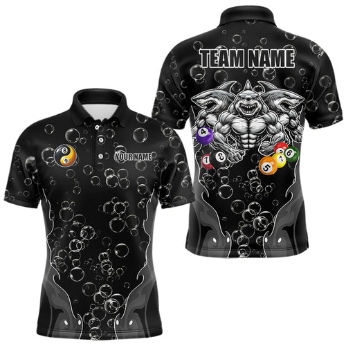 Personalized Funny Sharks 3D Pool Balls Billiard Shirts For Men Custom 8 & 9 Ball Billiard Jerseys TDM3628