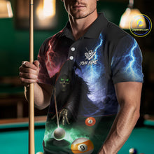 Load image into Gallery viewer, Funny Grim Reaper Lightning Billiard Shirt For Men Custom Pool Balls Team Jersey Polo &amp; 1/4 Zip TDM6410