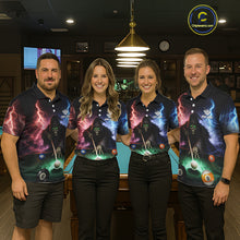 Load image into Gallery viewer, Funny Grim Reaper Lightning Billiard Shirt For Men Custom Pool Balls Team Jersey Polo &amp; 1/4 Zip TDM6410