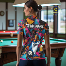 Load image into Gallery viewer, Funny Shark Colorful Graffiti Style Custom 8 Ball Billiard Shirt For Women Best Billiard Team Jersey TDM4890