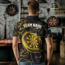 Load image into Gallery viewer, Personalized Wolf Dart Shirts For Men Custom Lights Dartboard Darts Team Jerseys |Gold TDM5094