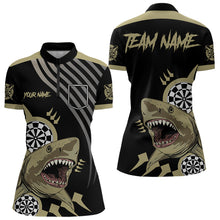 Load image into Gallery viewer, Funny Shark Darts Shirt With Pocket Option For Women Custom Dart Team Jersey TDM3655
