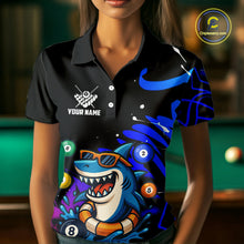 Load image into Gallery viewer, Funny Shark Pool Balls Women&#39;s Billiard Shirts Custom Billiard Jerseys, Billiard Team Shirts TDM4076