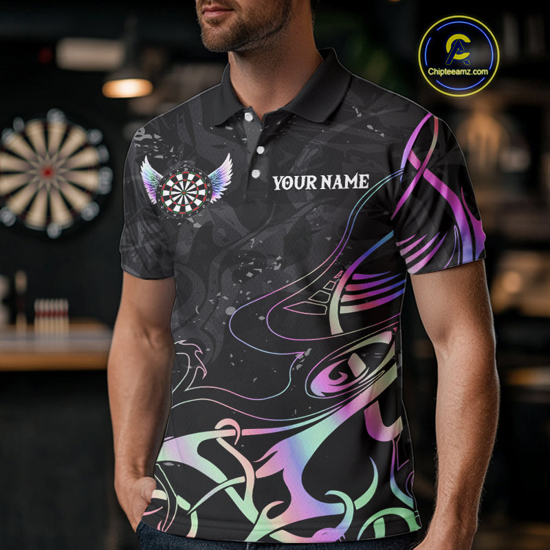 Holographic Arrow Wings Custom Dart Shirt For Men, Dart Jerseys Pocket Option TDM5330
