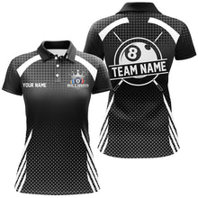 Load image into Gallery viewer, Personalized Billiard Tournament Pool Shirts For Women, Best 8 Ball Billiard Team Jerseys |Black TDM2130