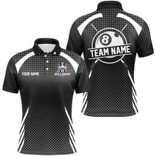 Load image into Gallery viewer, Personalized Billiard Tournament Pool Shirts For Men, Best 8 Ball Billiard Team Jerseys |Black TDM2130