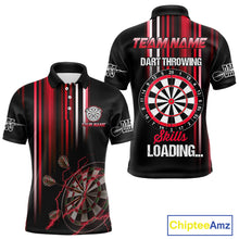 Load image into Gallery viewer, Red Throwing Skills Loading Custom Darts Shirt For Men With Pocket Option TDM4702