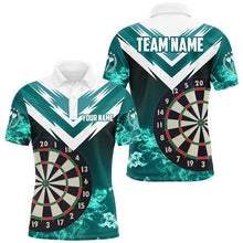 Load image into Gallery viewer, Personalized Multi-Color Darts Board Smoke Men Polo Shirts, Team League Darts Jerseys TDM1552
