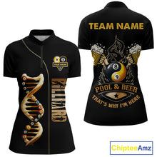 Load image into Gallery viewer, Funny DNA Yin-Yang Billiard Shirt For Women Custom Pool &amp; Beer That's Why I'm Here Billiard Jersey TDM6446
