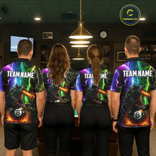 Load image into Gallery viewer, Colorful Lightning 8 Ball Wolf Billiard Shirt For Women Custom Pool Team Jersey Polo &amp; 1/4 Zip TDM5987